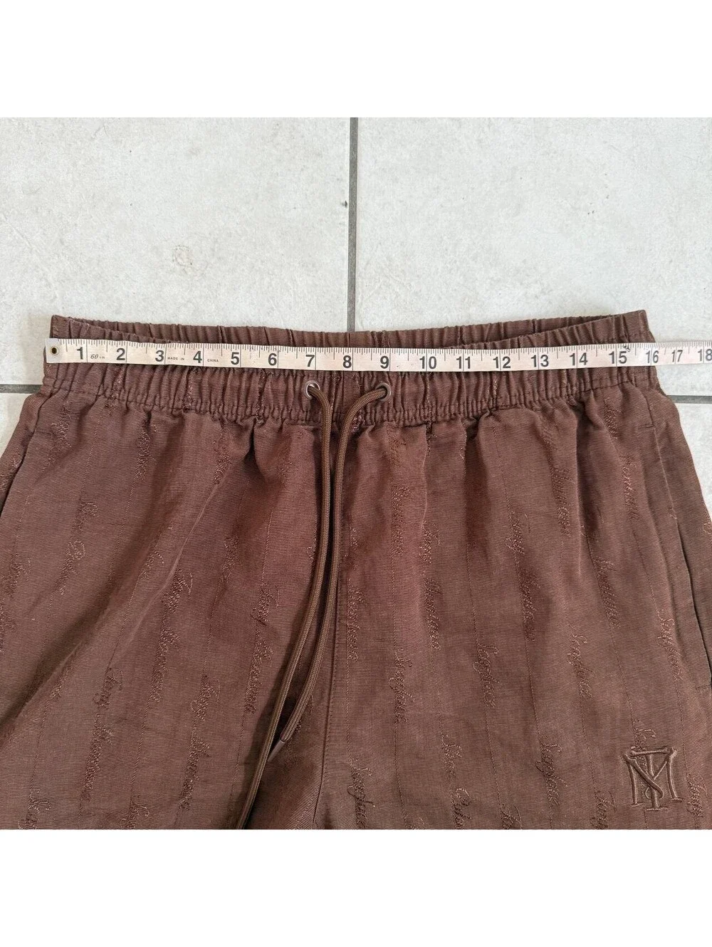 Scarface x Shoe Palace Brown Jogger Pants Mens Large Elastic Waist Logo